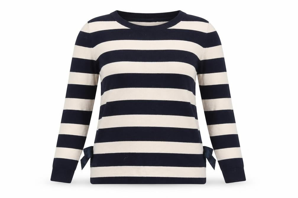 Oasis Womens Blue Scoop Neck Cotton Pullover Jumper Size L - Logo