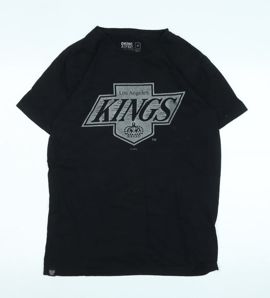 Dedicated Mens Black Cotton T-Shirt Size M Crew Neck - Logo - Los Angeles Kings