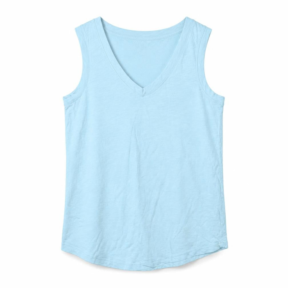Gap Womens Blue Cotton Basic T-Shirt Size S V-Neck