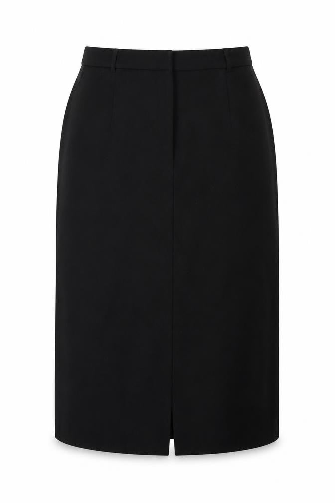 David Hollis Womens Black Wool A-Line Skirt Size 6 Zip