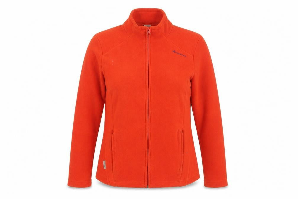 DECATHLON Womens Orange Jacket Size M Zip - Logo, Embroidered