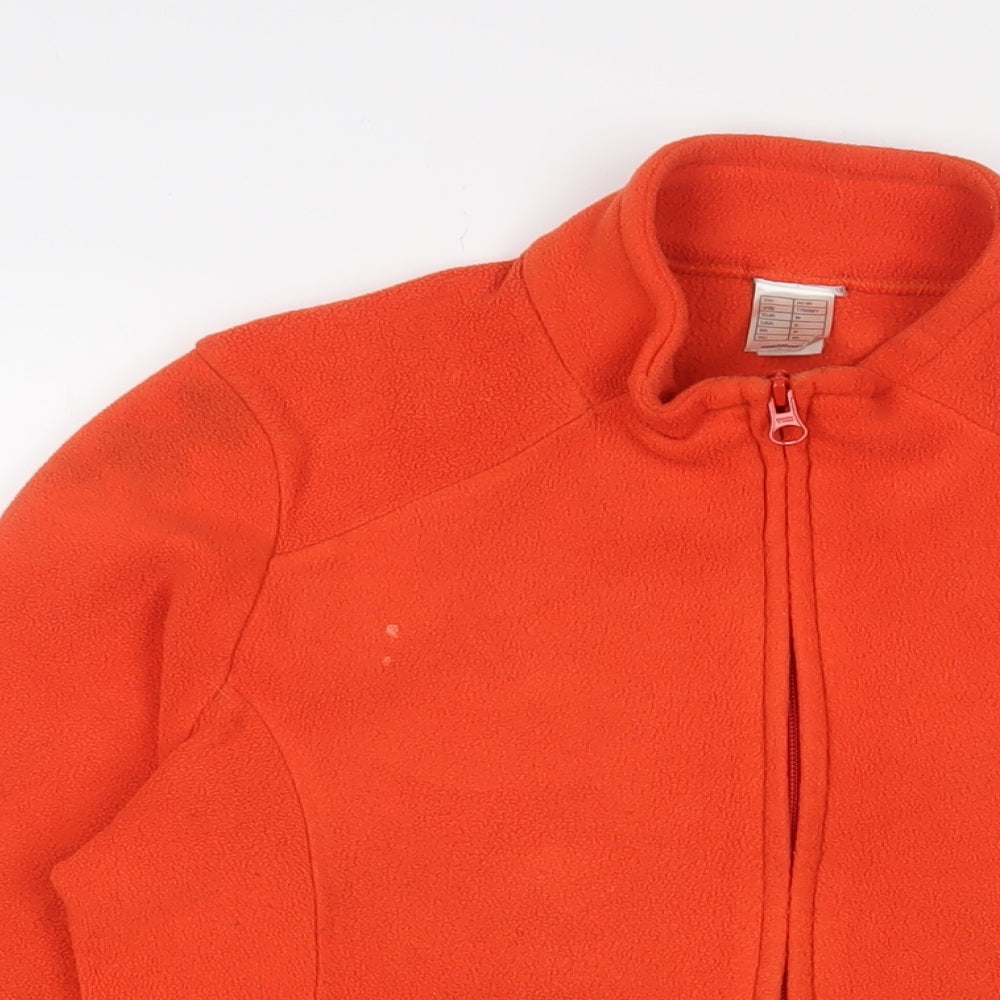 DECATHLON Womens Orange Jacket Size M Zip - Logo, Embroidered