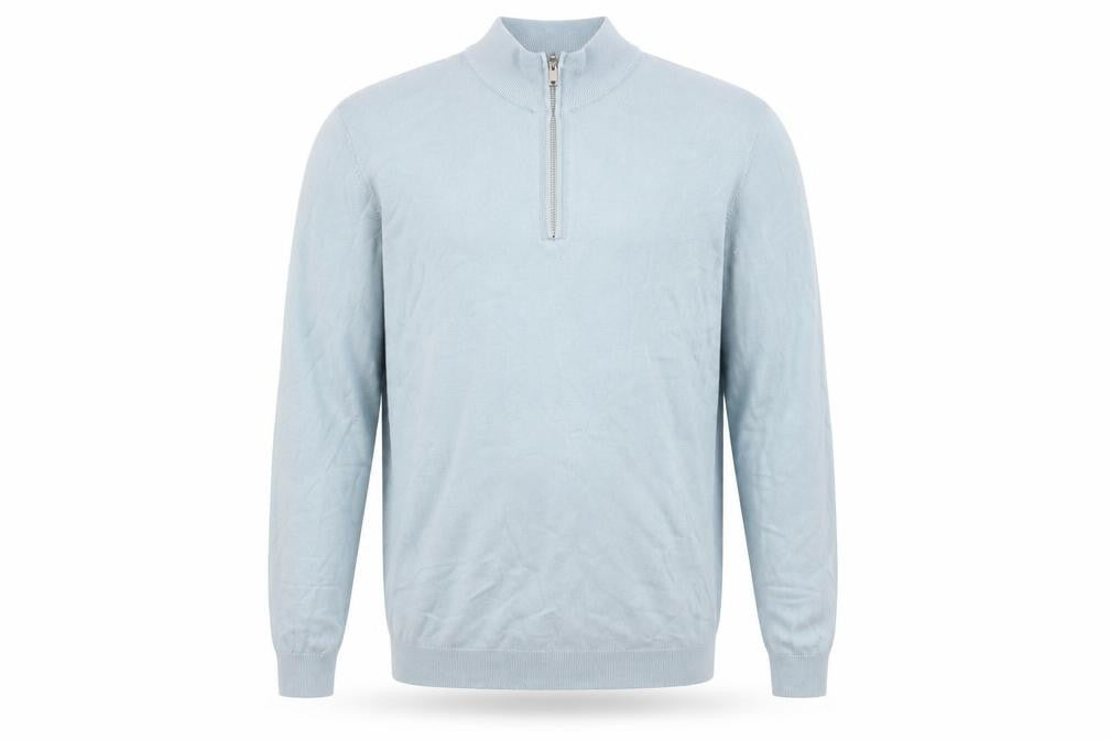 ONLY & SONS Mens Blue High Neck Viscose Pullover Jumper Size 2XL Long Sleeve