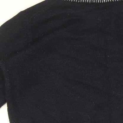 Gap Womens Blue Round Neck Acrylic Pullover Jumper Size S