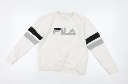 Additional front view of Fila White Pullover Sweatshirt - Women's, size S