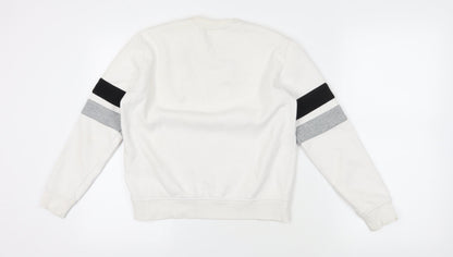Back view of Fila White Pullover Sweatshirt - Women's, size S