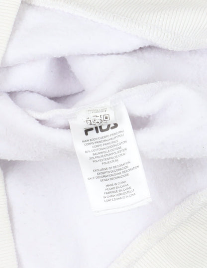 Brand and care label for Fila White Pullover Sweatshirt - Women's, size S