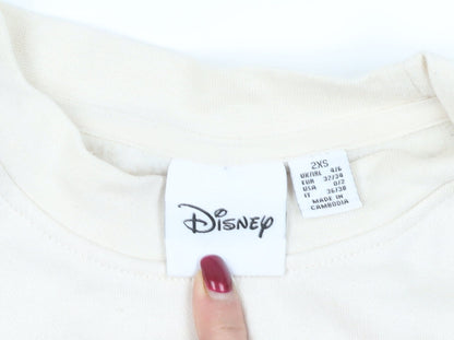 Brand and care label for Disney Ivory 2XS Mickey Mouse Logo Pullover