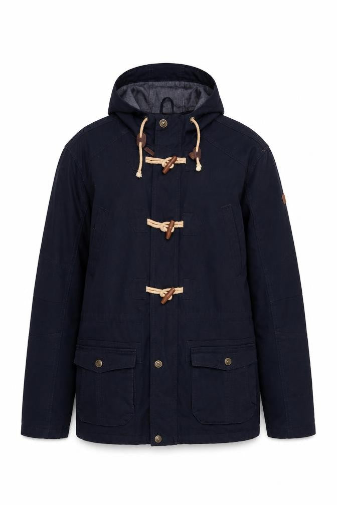 Twisted Soul Black Hooded Duffel Jacket M