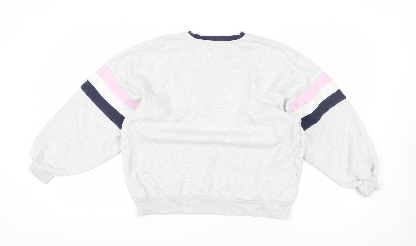 Bershka Grey Pullover Sweatshirt S - College Style