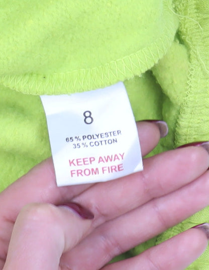 Close-up detail of I Saw It First Green Pullover Sweatshirt, size 8