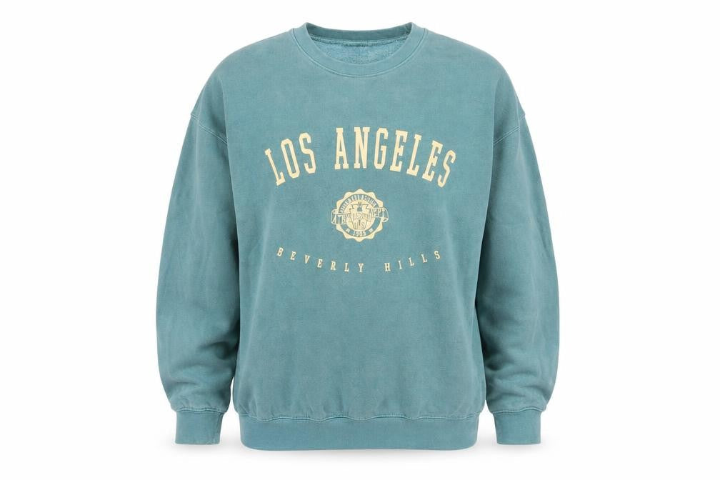 Boohoo Green Los Angeles Graphic Sweatshirt Size S