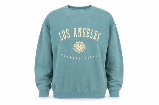 Boohoo Womens Green Los Angeles Graphic Sweatshirt Size S