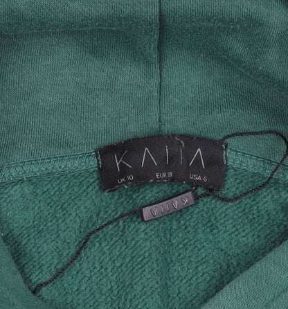 Brand and care label for Kaia Green Pullover Hoodie UK 10