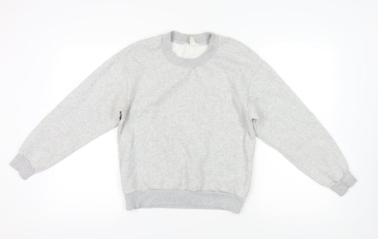 Grey Pullover Sweatshirt, Size 8, Crew Neck