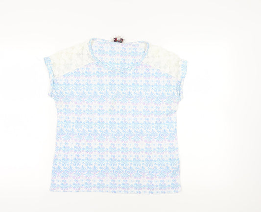 Marks and Spencer Floral Lace Top UK 12 Multicoloured