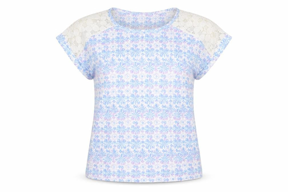 Marks & Spencer Floral Lace Top UK 12 Multicoloured