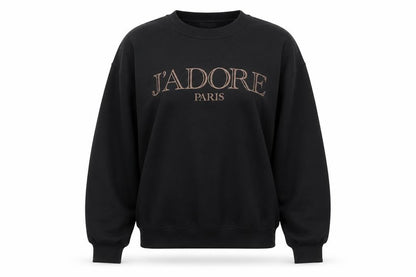 Front view of AX Paris Black J'Adore Sweatshirt M/L
