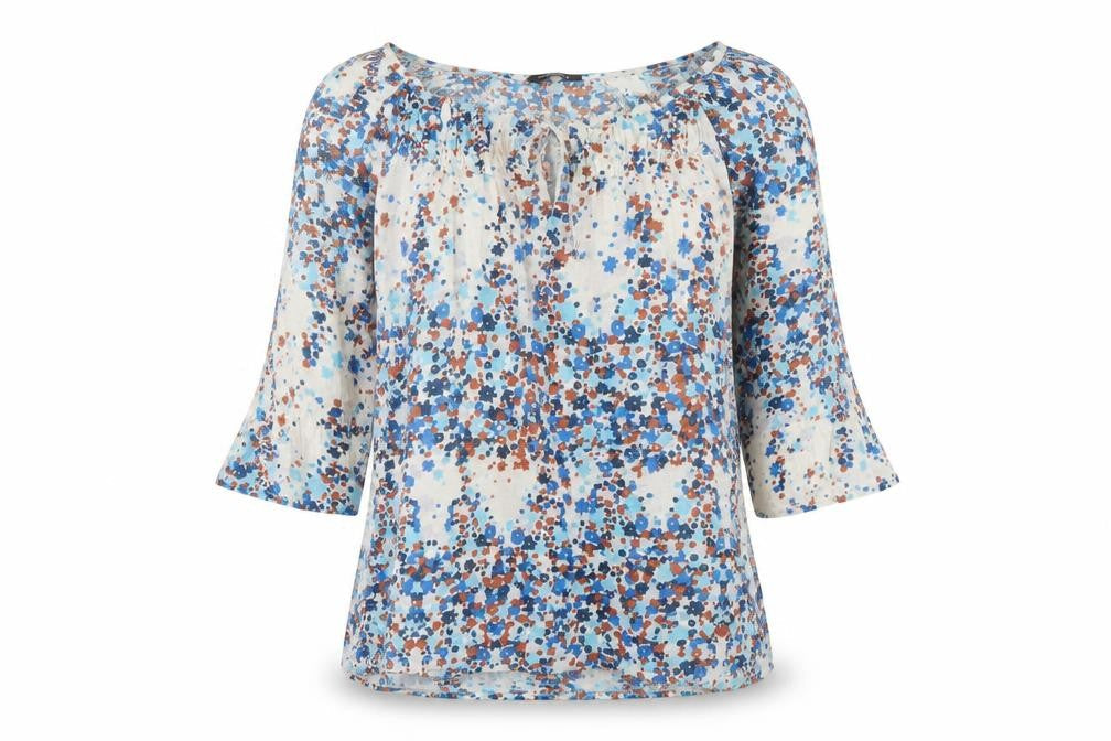 Dorothy Perkins Womens Multicoloured Geometric Polyester Basic T-Shirt Size 10 Round Neck