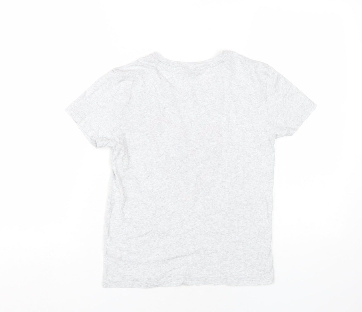 Topshop Womens Grey Cotton Basic T-Shirt Size 10 Round Neck - The Power of Love