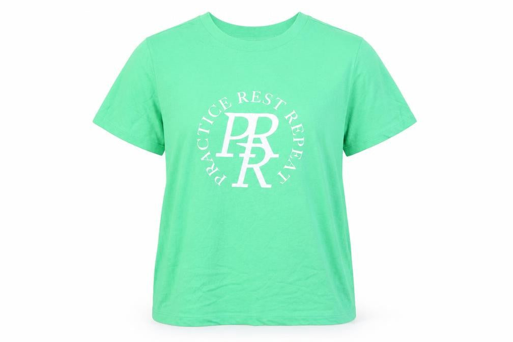 H&M Womens Green Cotton Basic T-Shirt Size M Round Neck