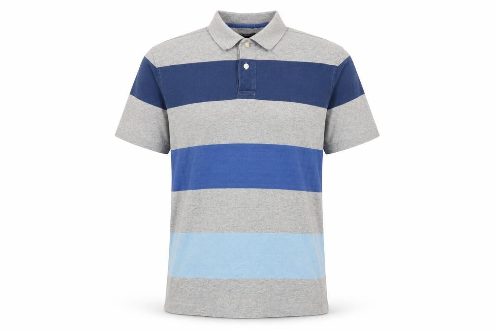 Howick Mens Blue Striped Cotton Button-Up Size L Collared Button