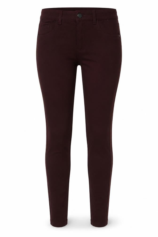 Denim & Co. Womens Red Cotton Skinny Jeans Size 8 L29 in Regular Zip