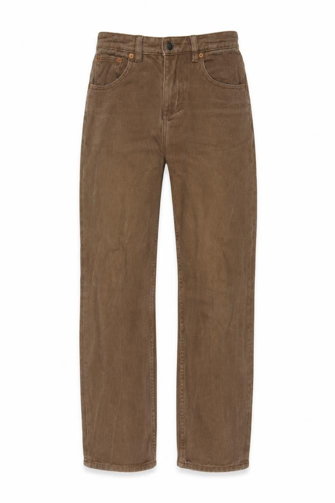 Motel Rocks Womens Brown Cotton Straight Jeans Size XS L30 in Regular Zip