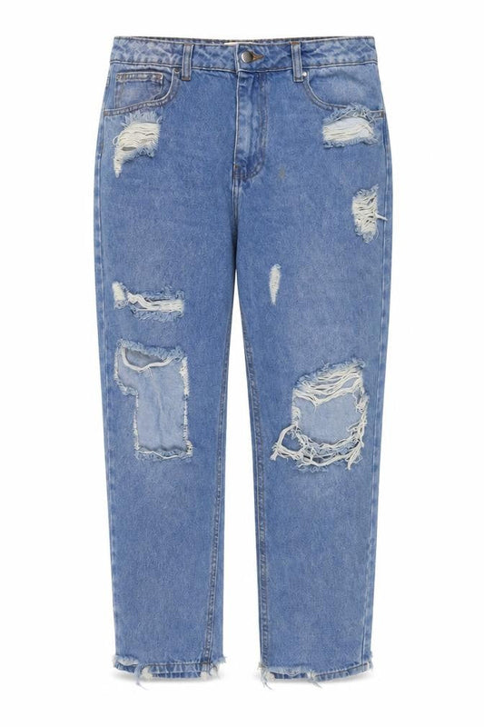 M-17 Womens Blue Cotton Straight Jeans Size 14 L29 in Regular Zip