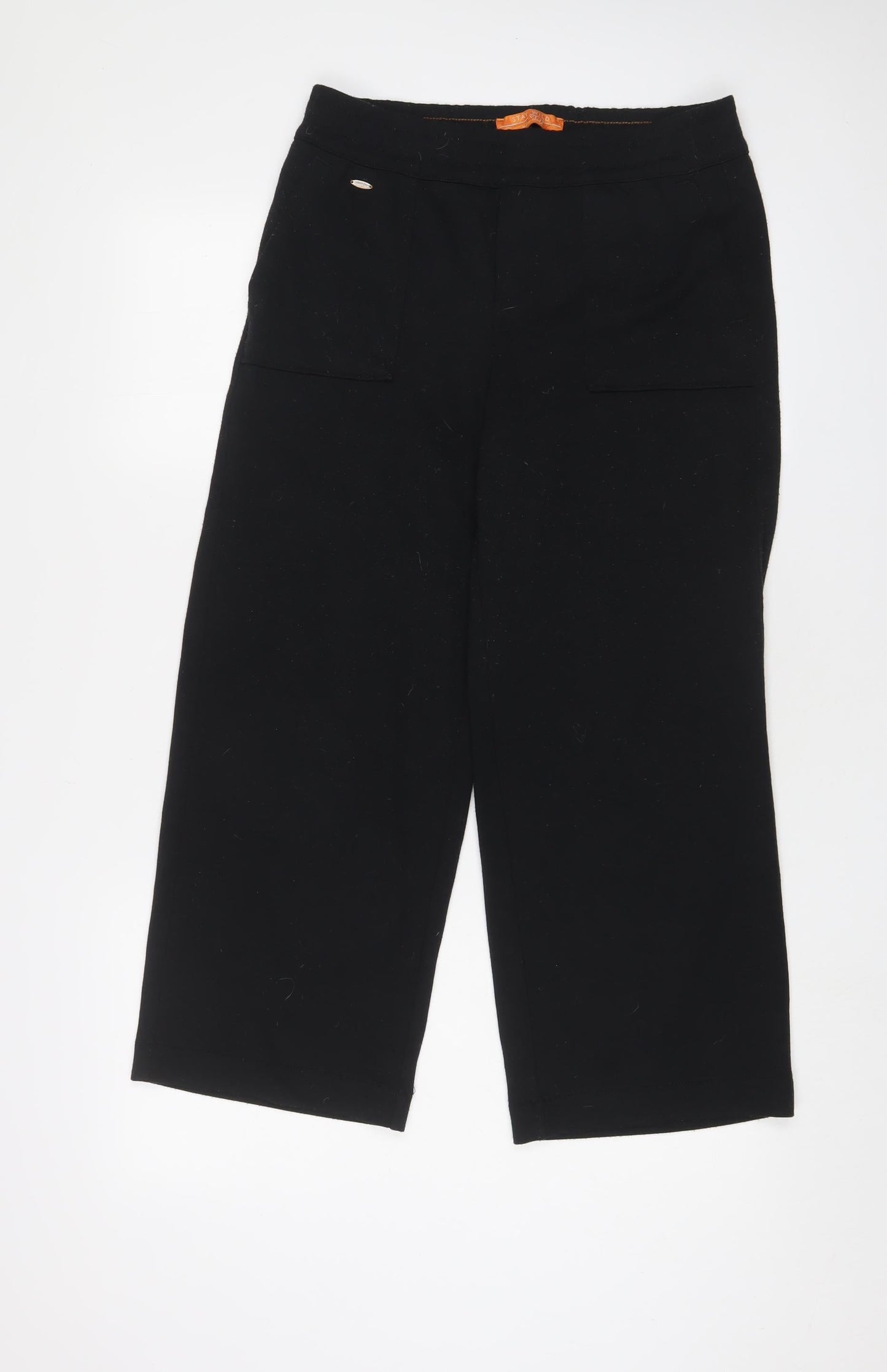 Street One Womens Black Polyester Jegging Trousers Size 8 L26 in Regular Drawstring - Logo