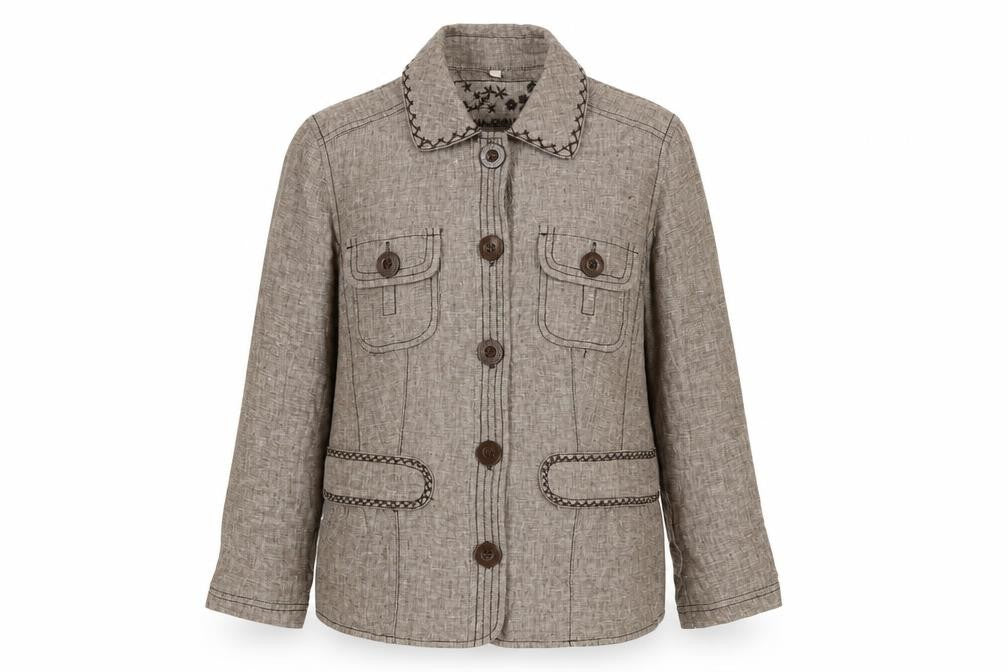 RJR.John Rocha Womens Brown Jacket Size 8 Button