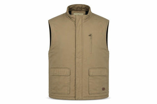 Wenven Mens Beige Gilet Jacket Size L Zip