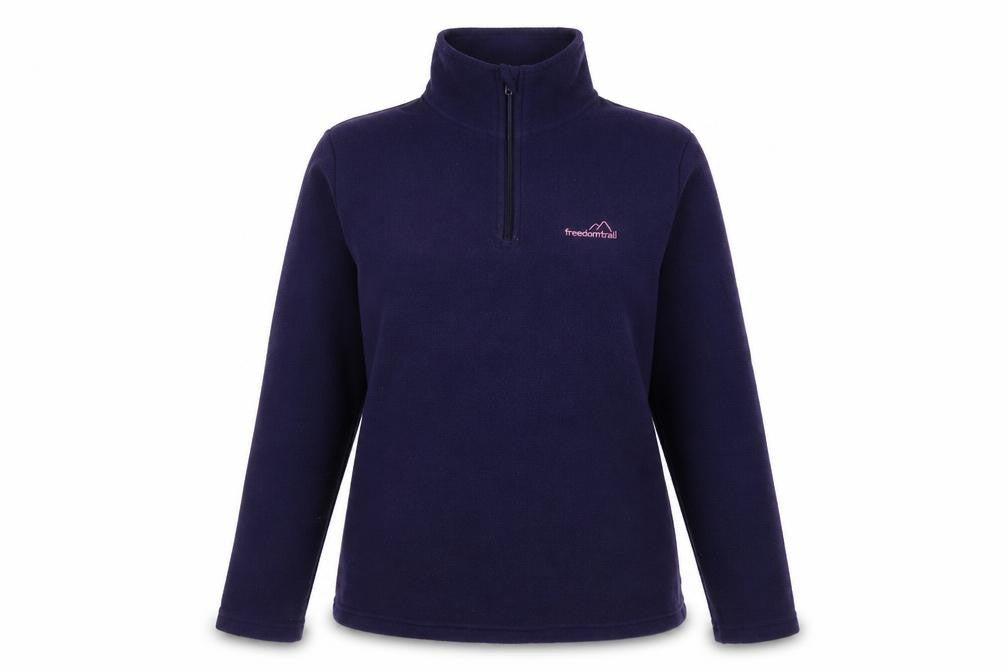 Freedom Womens Pink Polyester Pullover Sweatshirt Size 10 Zip - Logo, Embroidered