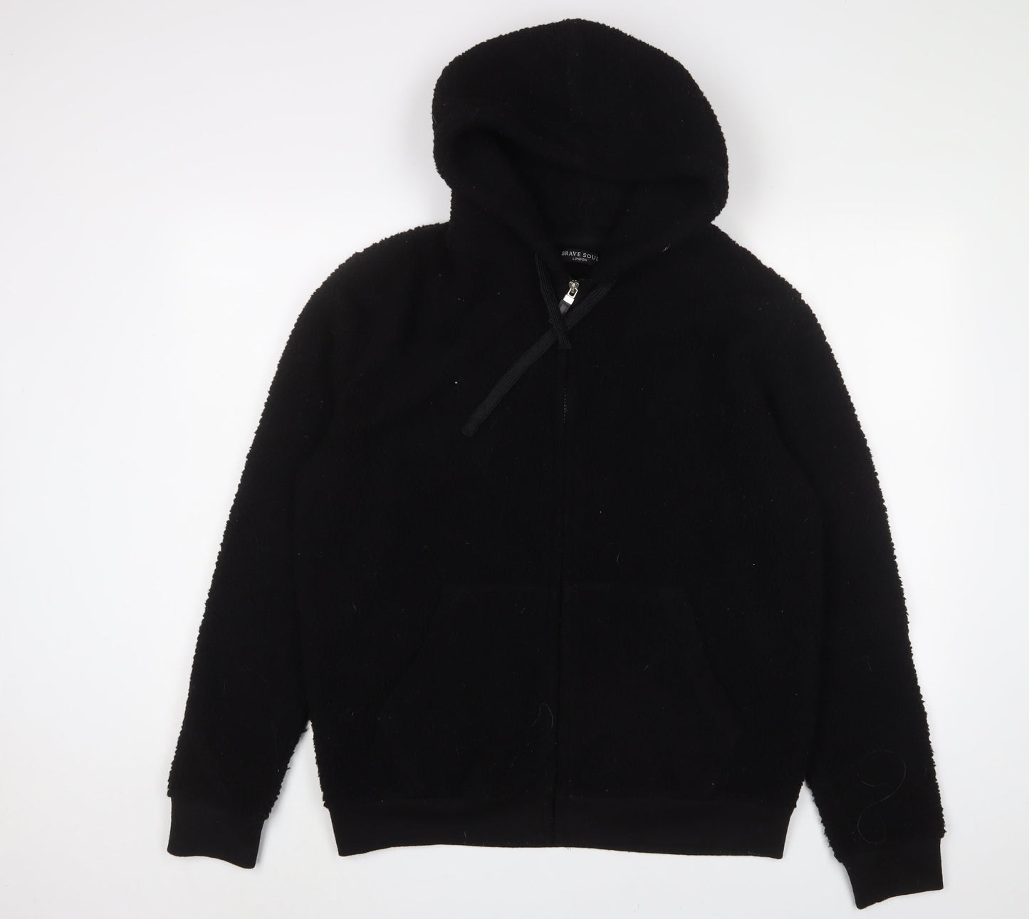 Brave Soul Mens Black Jacket Size XL Zip