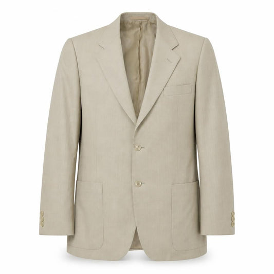 Wellington Mens Beige Polyester Jacket Suit Jacket Size 40 Regular