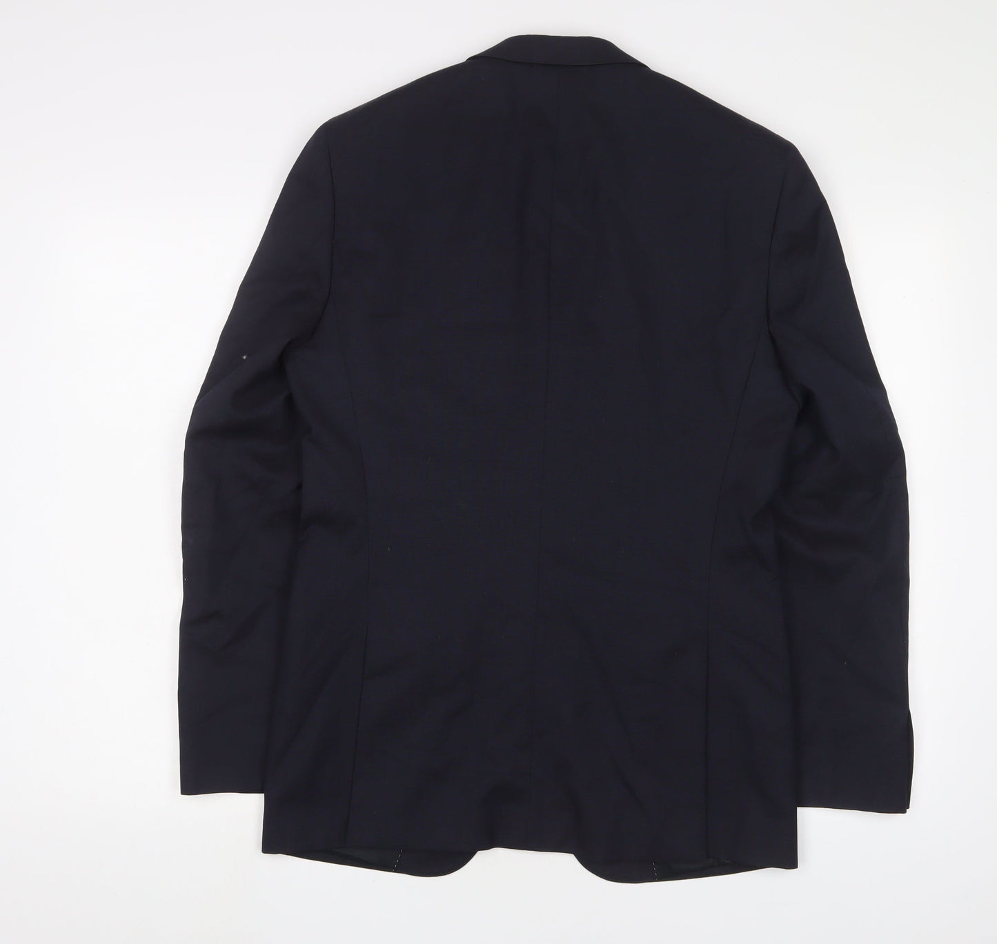 Cambridge Mens Blue Wool Jacket Suit Jacket Size 38 Regular