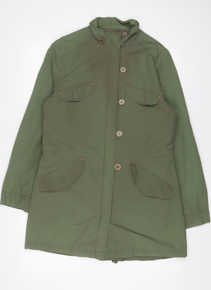 Additional front view of Red Herring women’s green jacket, size UK 12, zip