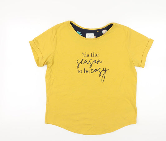 Next Yellow T-Shirt M Cotton Blend Casual