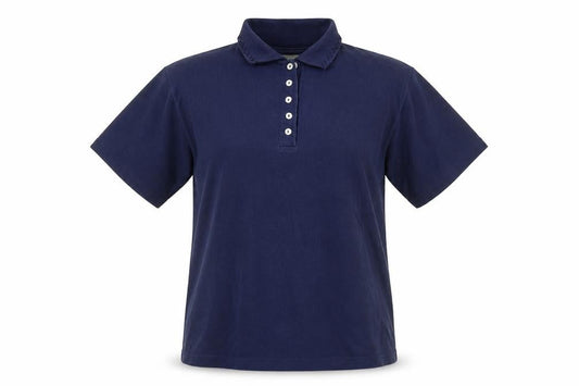 Holmewood Womens Blue Polo Shirt L Cotton Casual