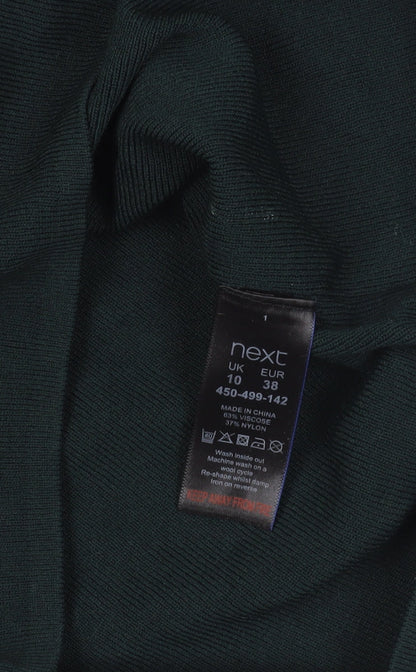 Close-up detail of Next Green jumper, size 10, Mock Neck, Excellent