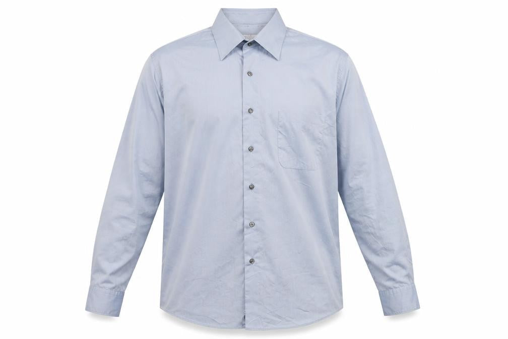 Etienne Aigner Blue Long Sleeve Button-Up Shirt