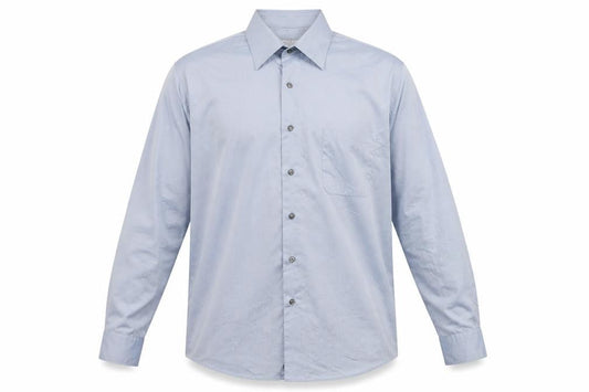 Etienne Aigner Blue Long Sleeve Button-Up Shirt