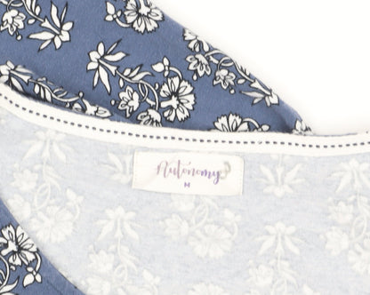 Brand and care label for Autonomy Blue Floral 3/4 Sleeve Tunic M