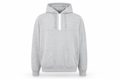 Front view of VOI Grey Hooded Pullover Hoodie -, size L