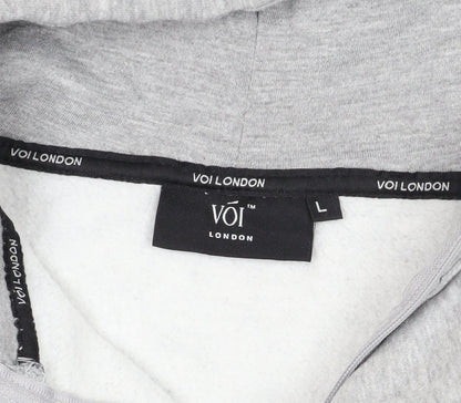 Brand and care label for VOI Grey Hooded Pullover Hoodie -, size L