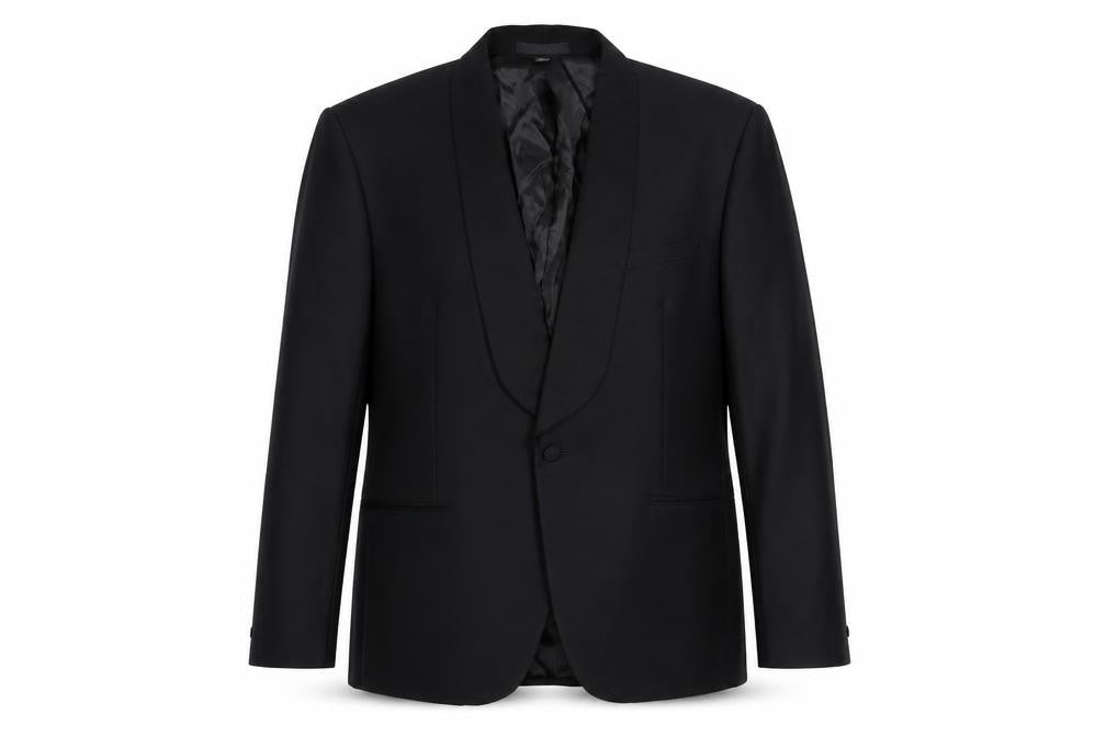 Marks & Spencer Mens Black Wool Jacket Blazer Size XL Regular