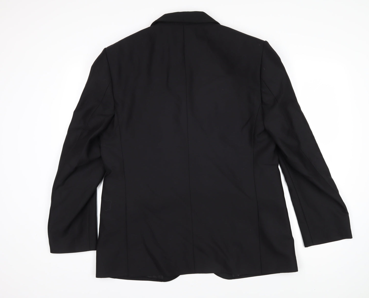 Marks and Spencer Mens Black Wool Jacket Blazer Size XL Regular