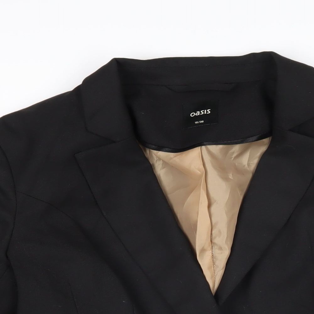 Oasis Womens Black Jacket Blazer Size 10 Button