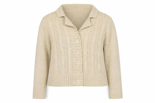 Damart Womens Beige Collared Acrylic Cardigan Jumper Size 14