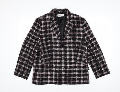Marcona Womens Multicoloured Check Jacket Blazer Size 14 Button